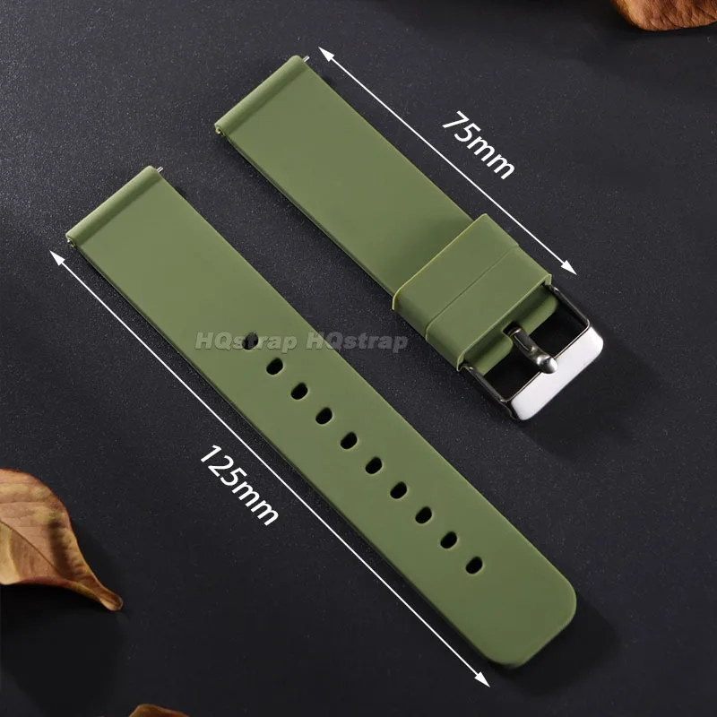 Silicone Strap 12mm 14mm 16mm 18mm 19mm 20mm 22mm 24mm Rubber Watch Band Quick Release Bracelet Waterproof Sport Soft Bracelet