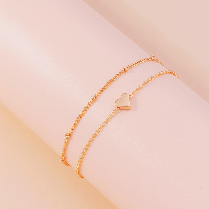 Aihua Neue Mode Einfache Herz Weibliche Fußkettchen Fuß Schmuck Bein Neue Fußkettchen Auf Fuß Ankle Armbänder Für Frauen Bein Kette Geschenke – Detail 5