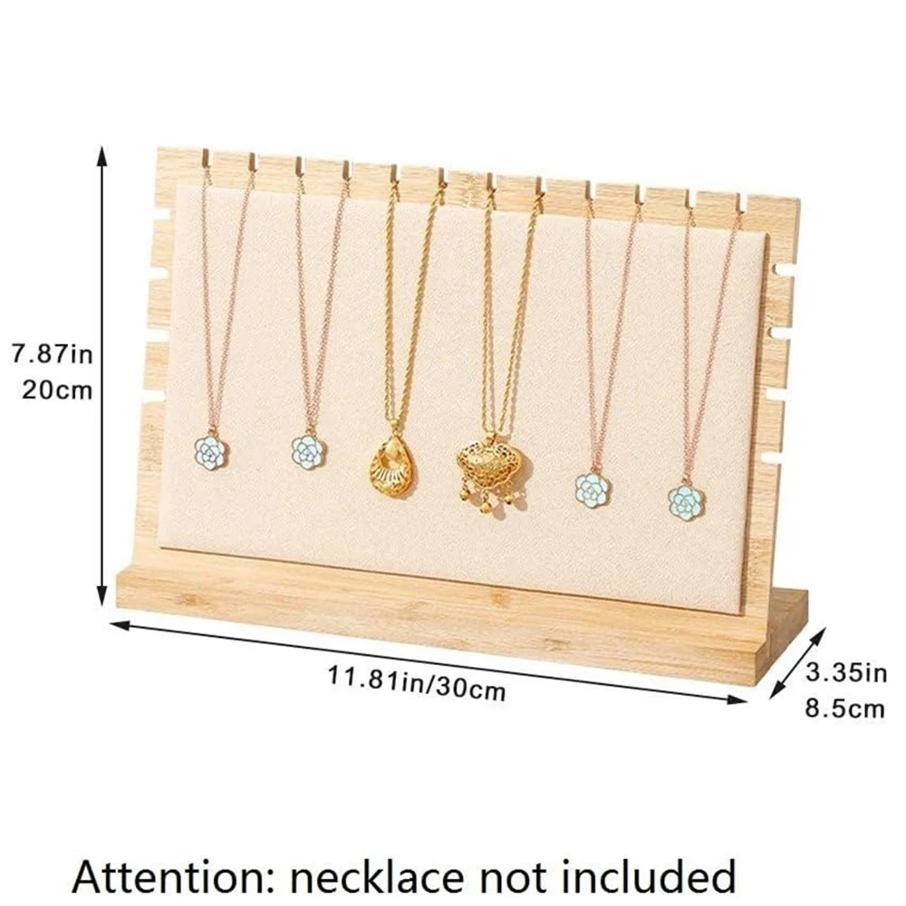 Creative Solid Wooden Necklace Jewelry Display Rack Organizer Jewelry Bracelet Chain Holder Accessories Necklaces Decoration