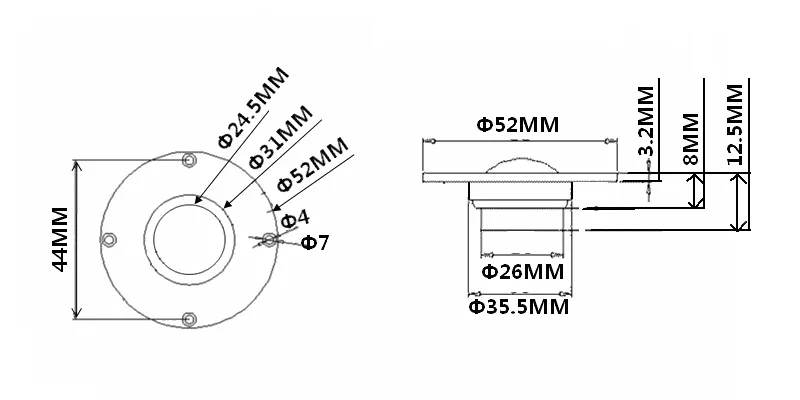 For car/home etc. 52mm 4Ω/8Ω RMS Power 10W 89DB Soft Dome Membrane Neo. Mag. Tweeter Horn 2