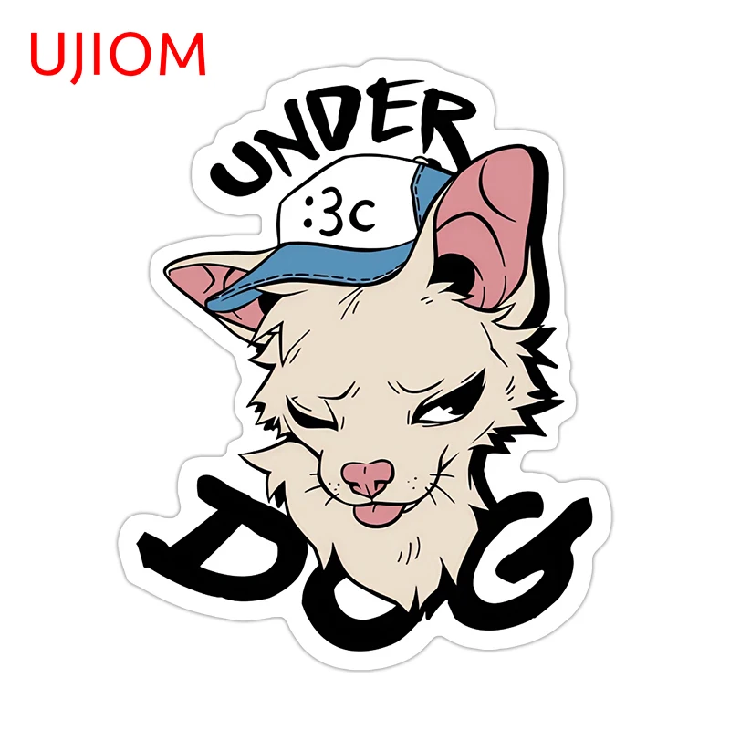 UJIOM Furry Wagging Tongue Wall Sticker Humorous Sofa Wall Veneer DecalsOcclusion Scratch Cartoon Items Room Decor Posters