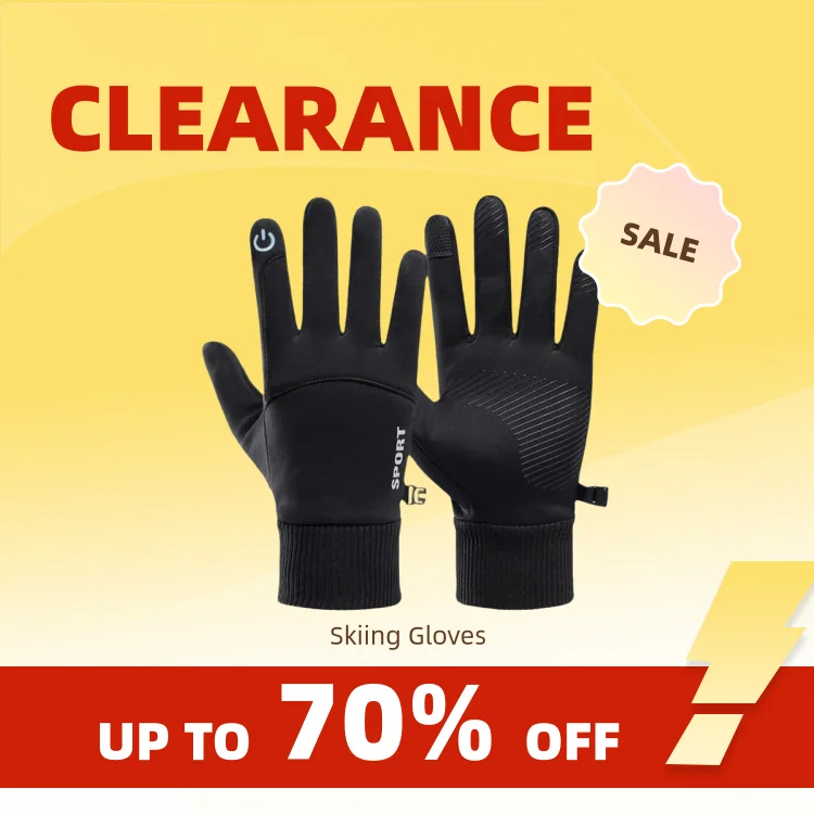 Clearance_Winter Thermal Touchscreen Gloves – Waterproof, Windproof Fleece for Cycling, Running, Skiing & Motorcycling_Continuou