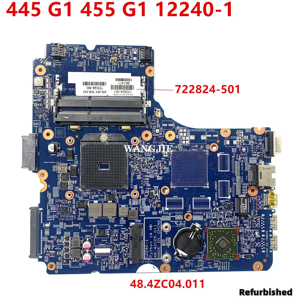 

Refurbished 12240-1 48.4ZC04.011 Mainboard For HP ProBook 445 G1 455 G1 Laptop Motherboard 722824-601 722824-501 722824-001