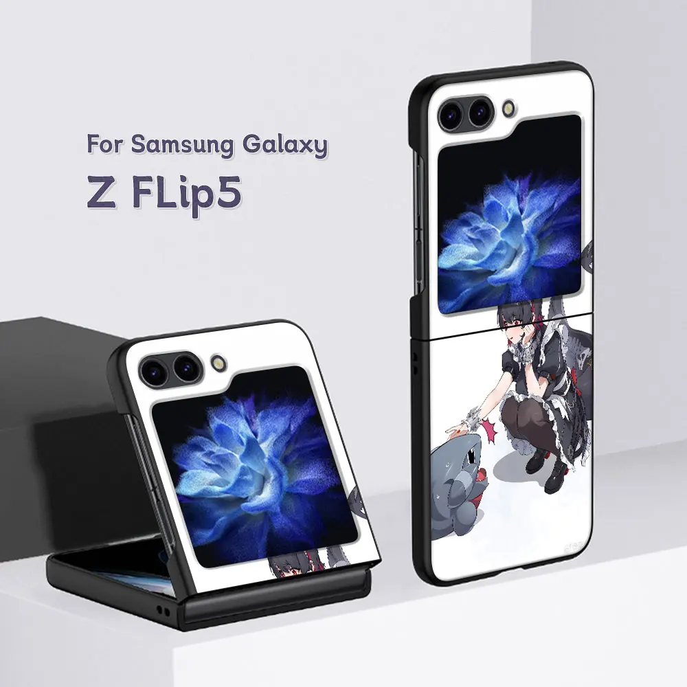 Game Zenless Zone Zero Case for Samsung Galaxy Z Flip6 Flip5 Black Hard Cover Z Flip 6 5 Mobile Phone Shell Zflip6 Zflip5 PC