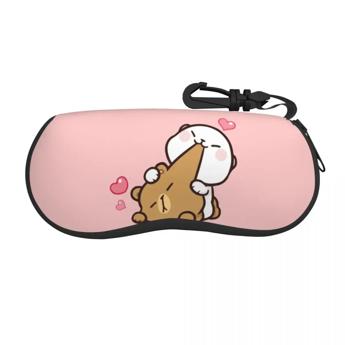 Cute Mochi Bears Sunglasses Soft Case Neoprene Zipper Peach And Goma Shell Eyeglass Case Custom Protective Box For Glasses