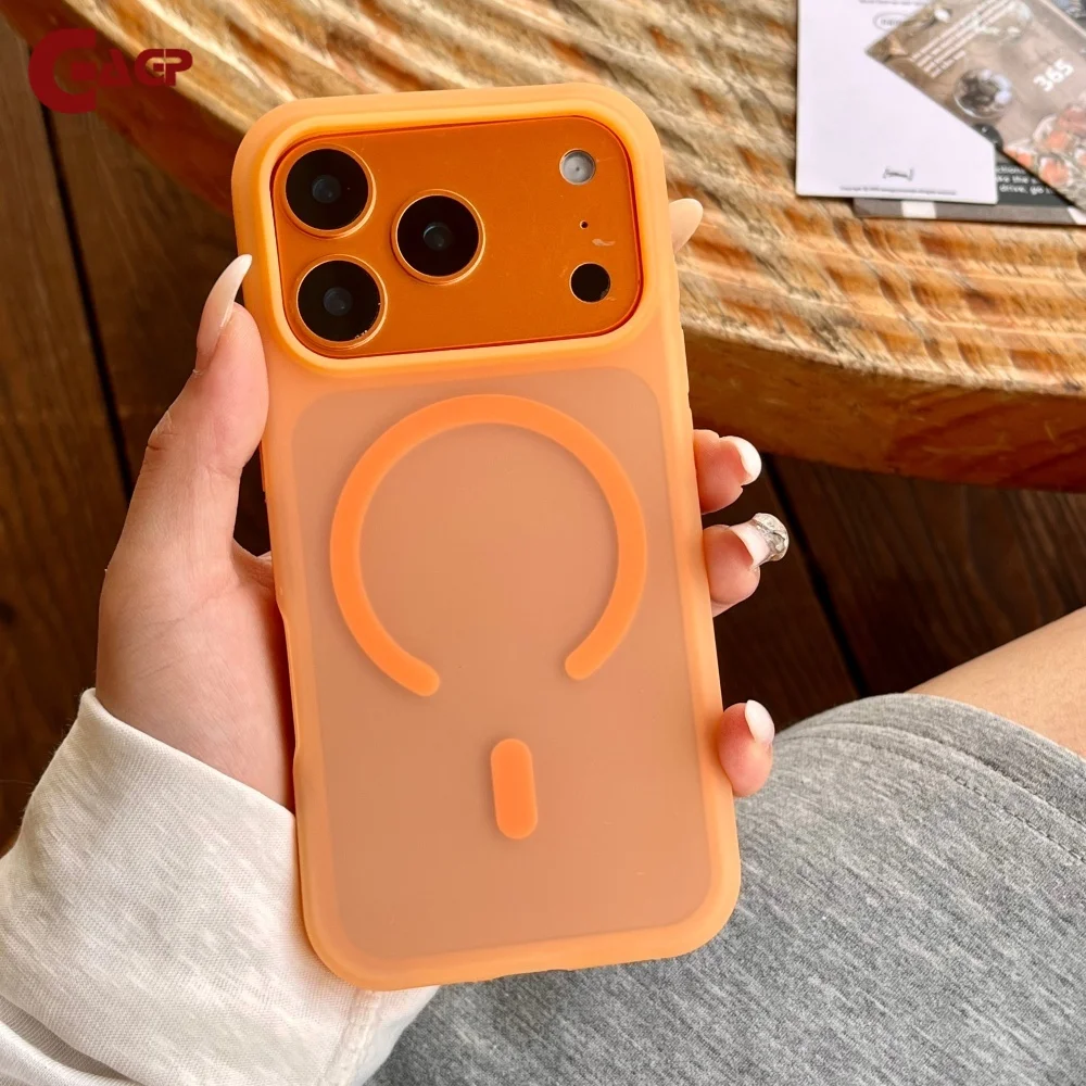 

Frosted Transparent Magnetic Phone Case For iPhone 17 Pro Max 15 16 Pro Max 15 16 Plus 17Air Matte for Magsafe Shockproof Cover