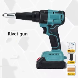 For Makita Battery Brushless Electric Rivet Gun Rivet Nut Gun Power Cordless Rechargeable Auto Riveting Drill Tool