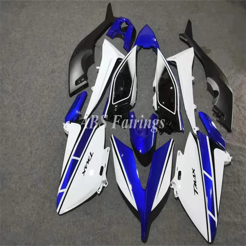 Injection Mold New ABS Whole Bike Fairings Kit Fit for YAMAHA Tmax 530 2015 2016 15 16 Bodywork Set Custom Blue White Shiny