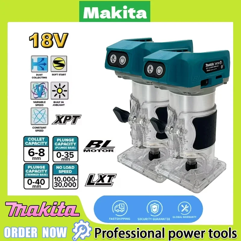 Makita Machine Brushless Slotting Tool DRT50 Cordless Trimmer Rechargeable Trimming Milling Woodwork Engraving Machine