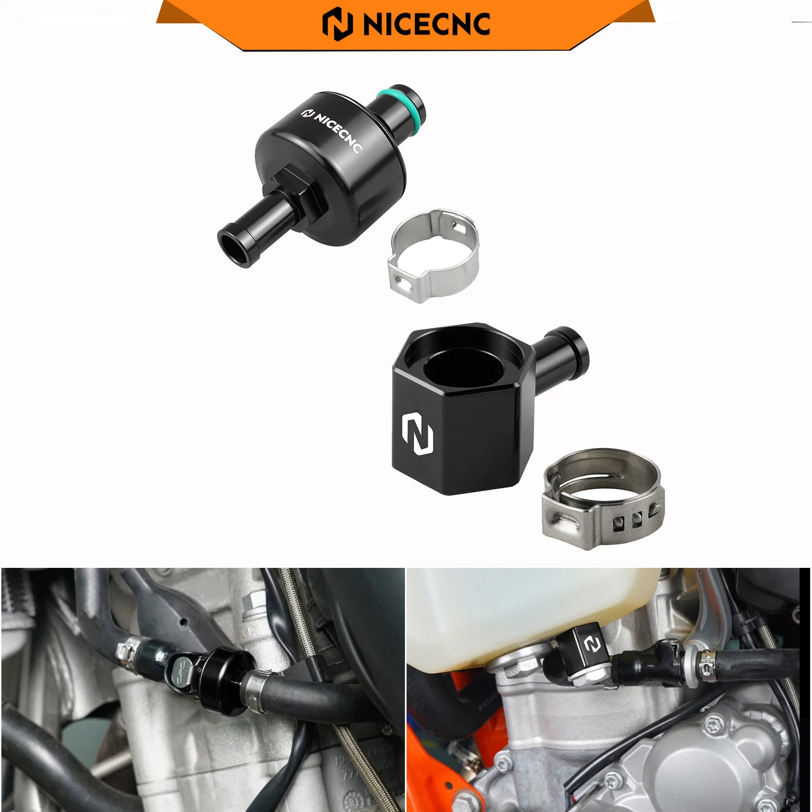 NICECNC Fuel Line Tank Connector & Fuel Filter For Husqvarna TE250i TE300i TX 250i 300i FC FX 350 2020-2022 FE 350 501 S 20-23