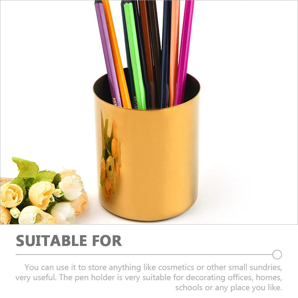 

Makeup Brush Holder Pen Holder Metal Desktop Organizer for Brush Storage Vanity Organizer Pen Box Desktop Storage Box