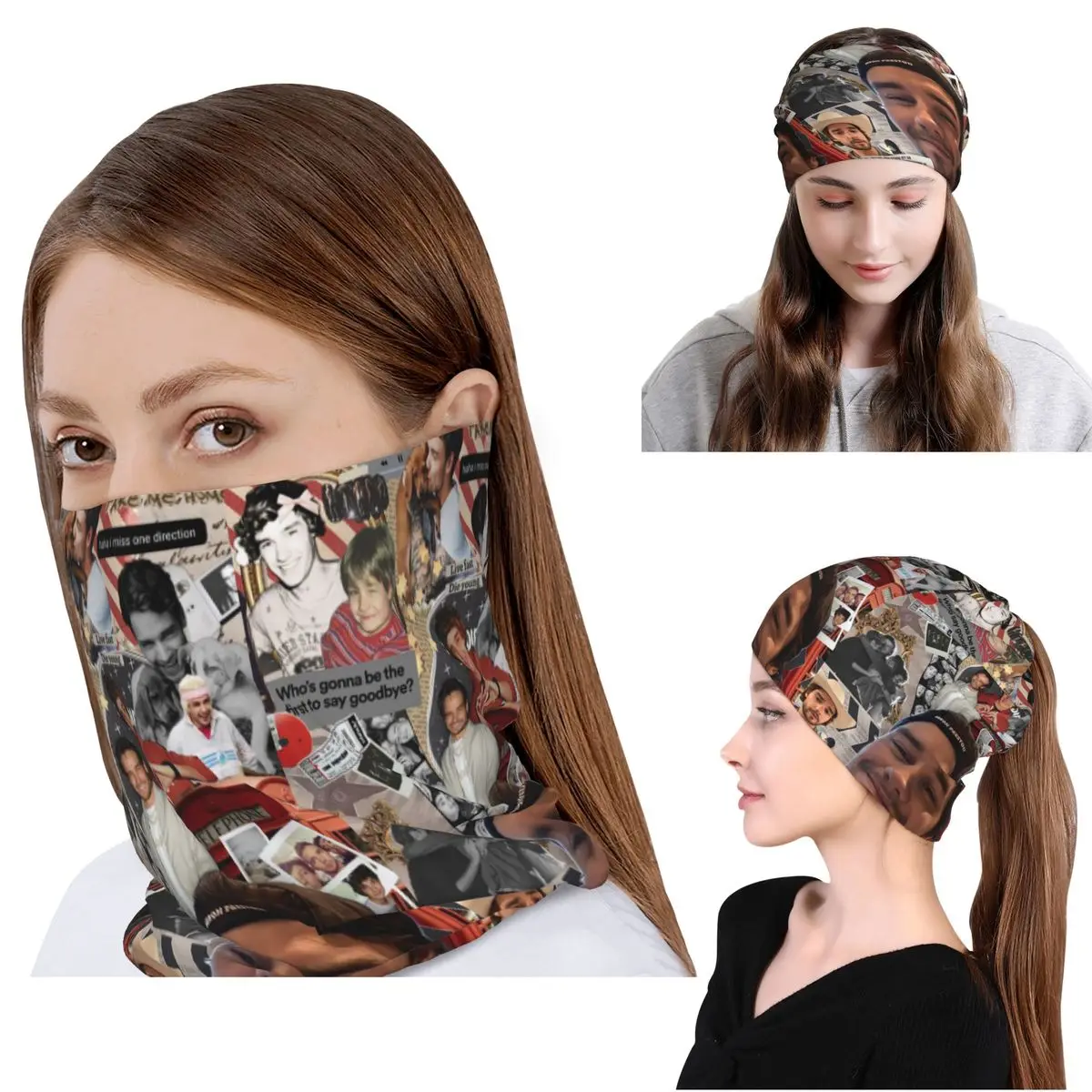 

Бандана-коллаж с фотографиями Лайма Пейна, многофункциональная маска-шарф, повязка на голову, шапка-бини для мужчин, женщин и взрослых, на все сезоны