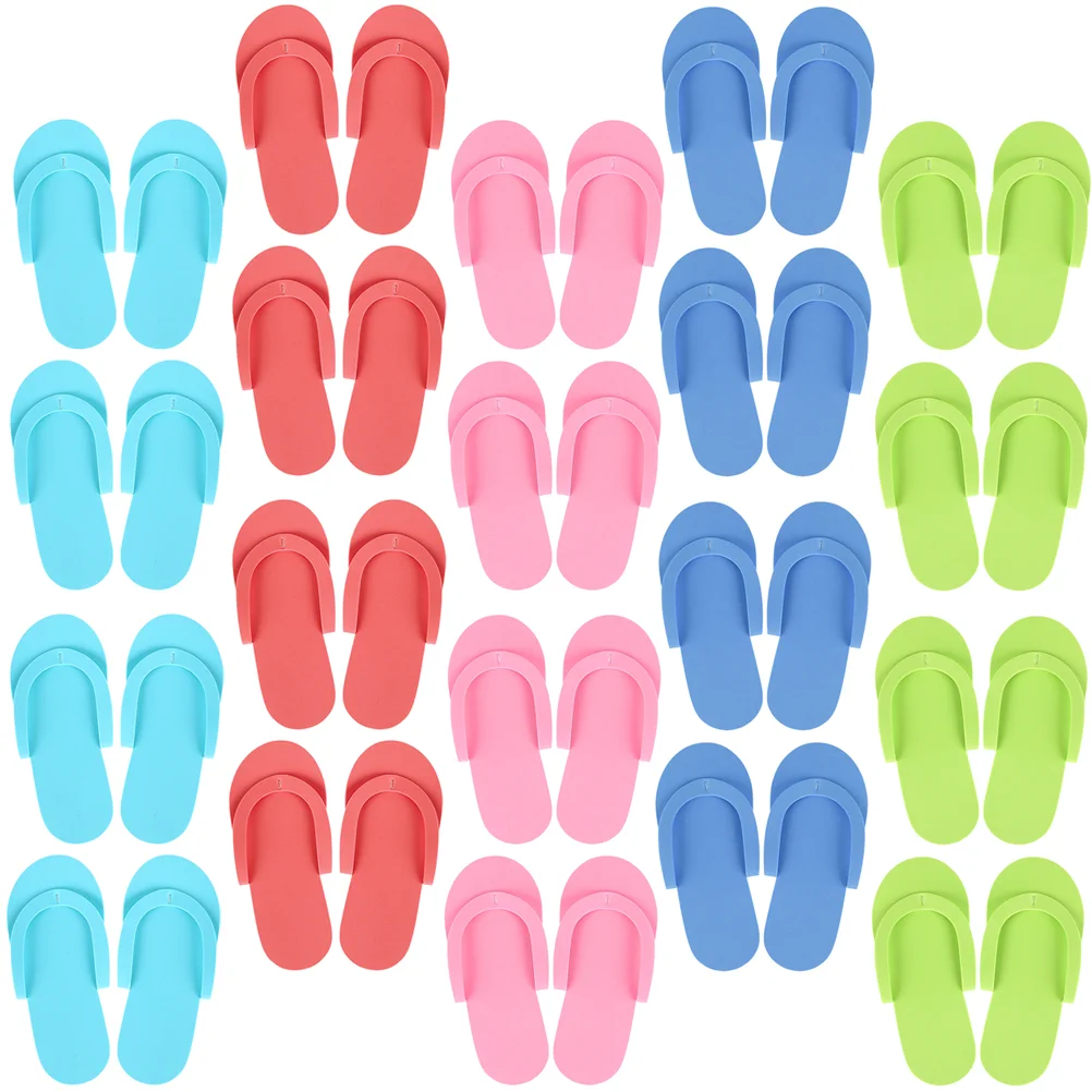 24 Pairs Pedicure Slippers for Travel While Releasing Sandals Manicure Eva Assembly House Men
