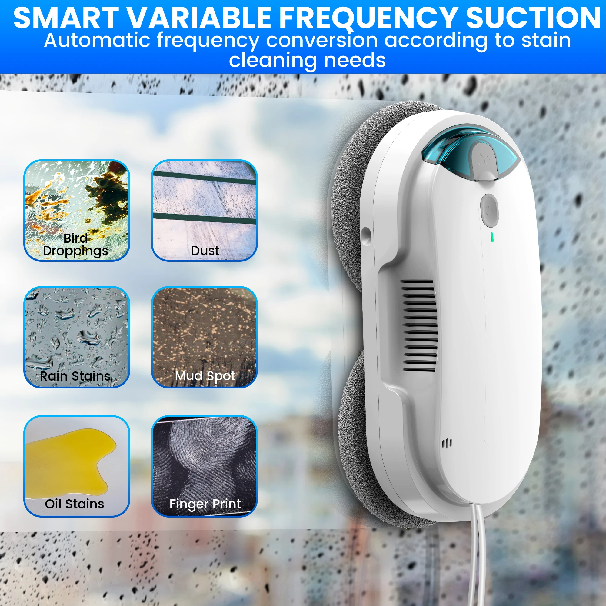 W1 Window Cleaning Robot with Automatic Water Spraying Function