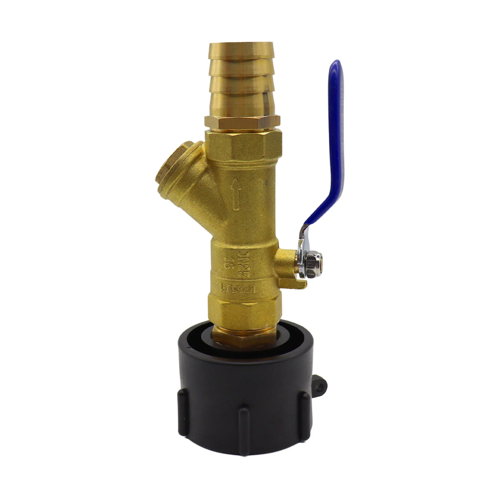 S60x6 Thread IBC Tank Adapter, IBC Ton Bucket Connector, DN60 Coarse Thread Hose Adapter, Garden Hose Connector With Ball Valve