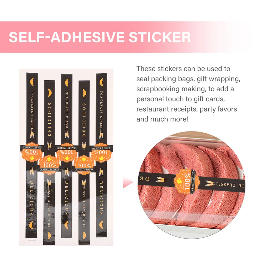 100 قطعة ملصقات مكشطة تسميات الهدايا دليل ختم لاصق لوحة نحاسية مخبز الذاتي الأم كوكي كعكة الشوكولاته الختم