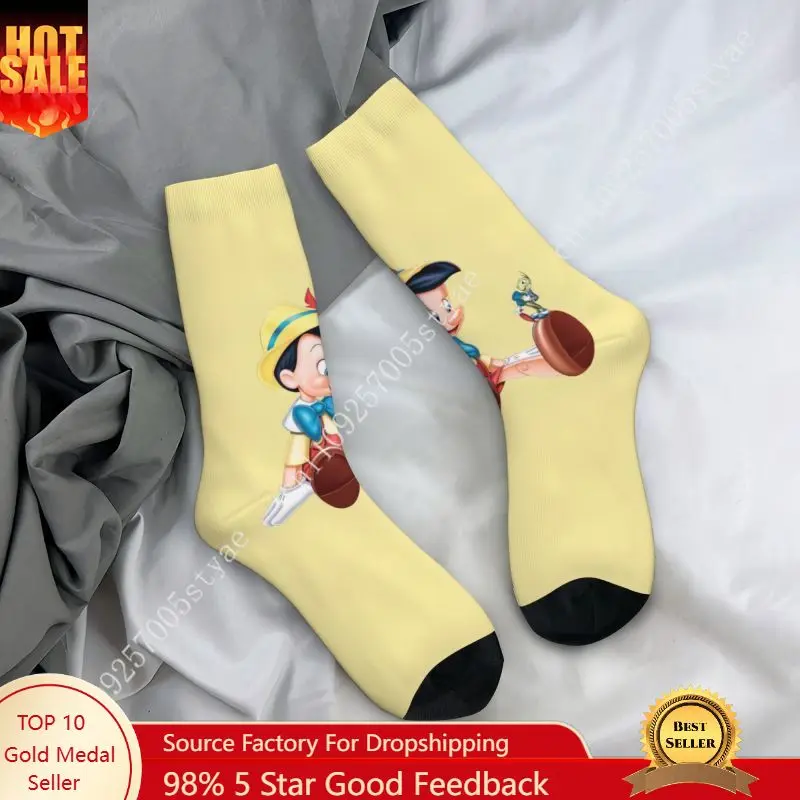 

Custom Fashion Men's Pinocchio Wallpaper Dress Socks Unisex Warm Breathbale 3D Printed Crew Socks