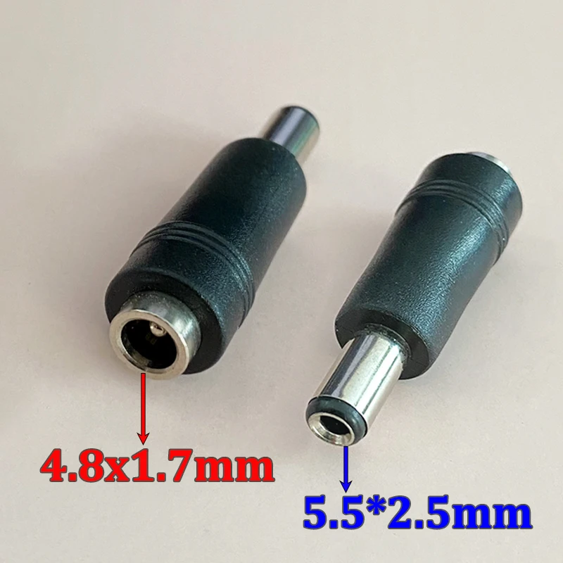 1PCS DC 4.8x1.7mm Female To 5.5x2.5mm Male Adapter Suitable For Laptop Closed-circuit Television Camera LED Light Strip Adapter