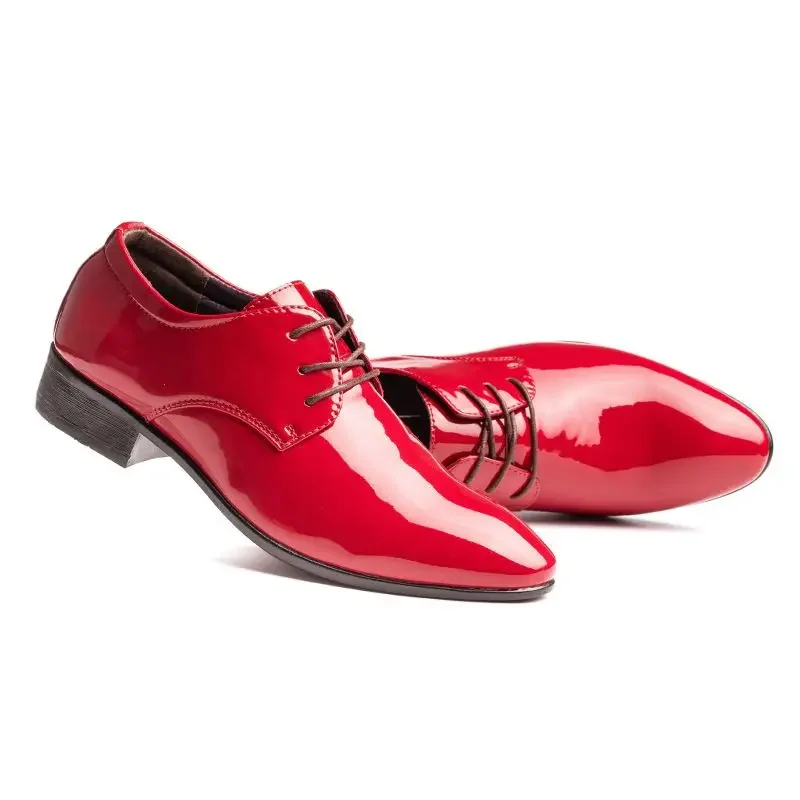 

Весенне-осенняя однотонная обувь со шнурками, мужская повседневная деловая обувь для джентльменов, трендовая вечеринка 2024, черная, новинка 39, мужская официальная обувь