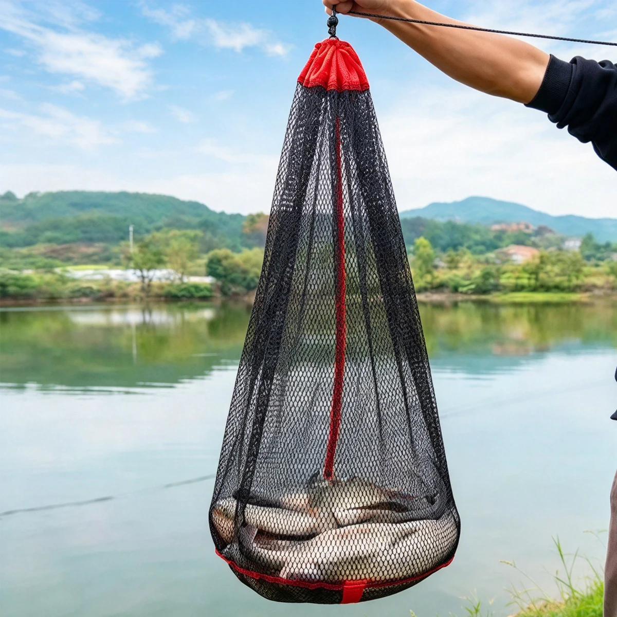 Fishing Equipment Bag - حقيبة شبكية برباط للصيد، طقم أدوات