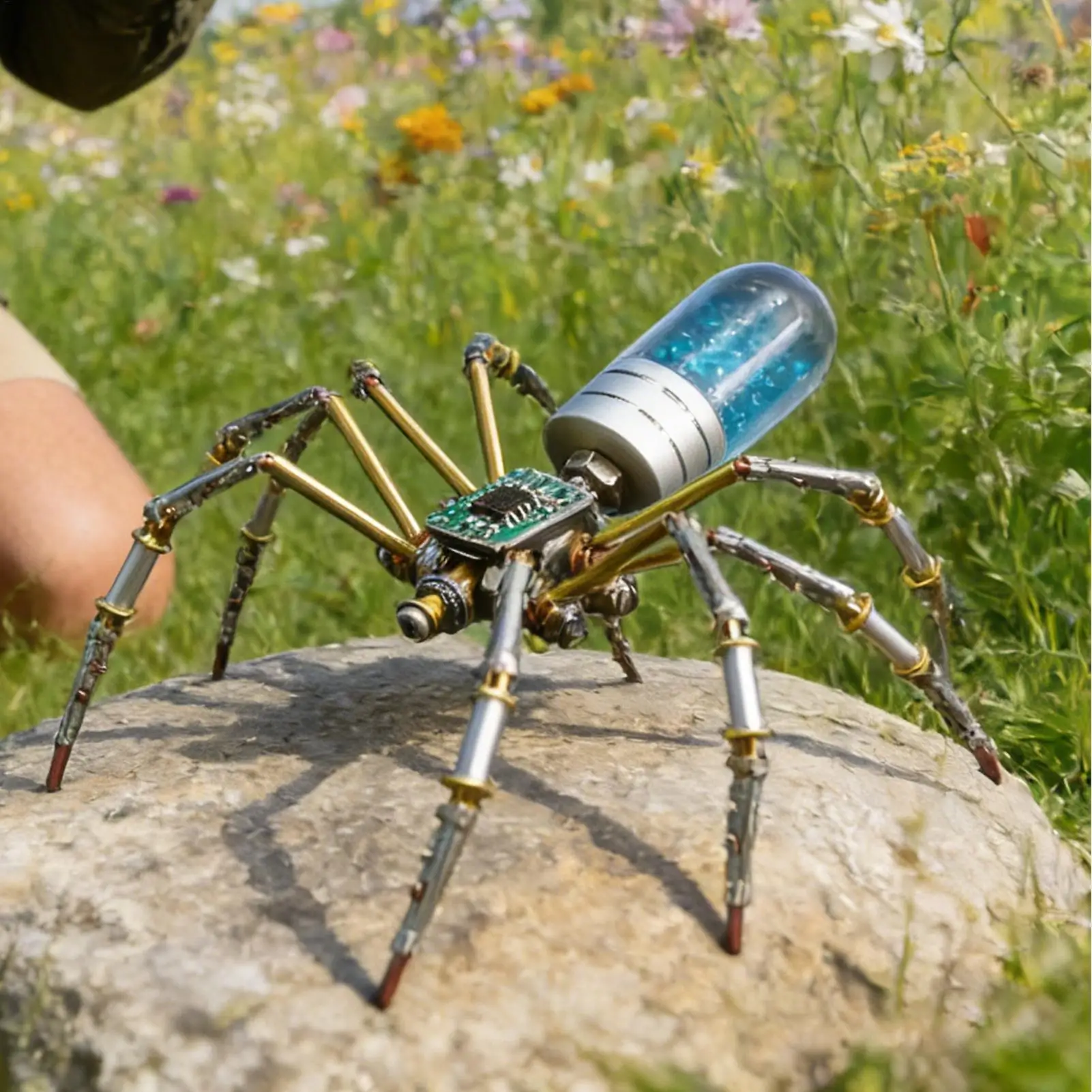 Model pająka steampunkowego, mechaniczny, metalowy, 3D, ręcznie robiony, zabawny model pająka do gier planszowych, zestaw modelarski do gier planszowych, do szkoły.