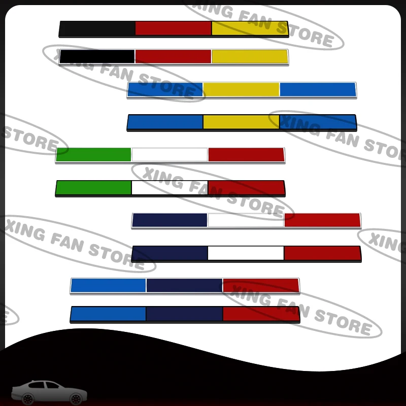 Auto Styling Germany Sweden Italy France Tricolor Emblem Car Side Rear Trunk Badge Automobiles Motorcycles Decal Body Sticker