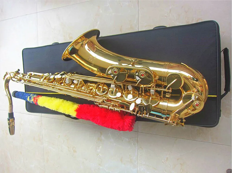 Hot Selling Jupiter Bb Tenor Saxophone Gold Lacquer Yellow Brass Musical instrument Professional Sax with Case Accessories