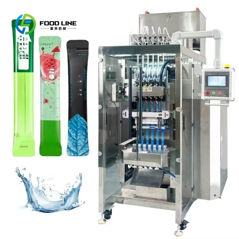 Custom Made CE Fully Automatic Multi Lane Liquid Mouthwash Stick Pack Electrolyte Energy Drink Honey Filling Packaging Machine