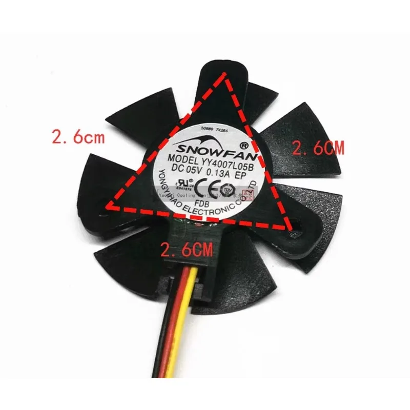 New CPU Fan for SNOWFAN YY4007L05B Diameter 3.7CM Hole Spacing 2.5CM JA900a Motherboard Fan