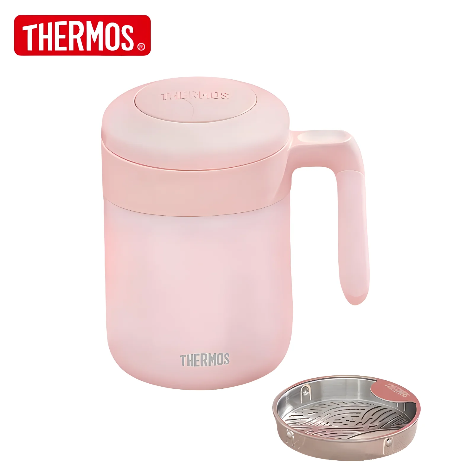 

THERMOS-Кофейная кружка из нержавеющей стали, Портативная чашка для приготовления чая с ручкой, Изоляционная чашка для наружного офиса, TCMM-520