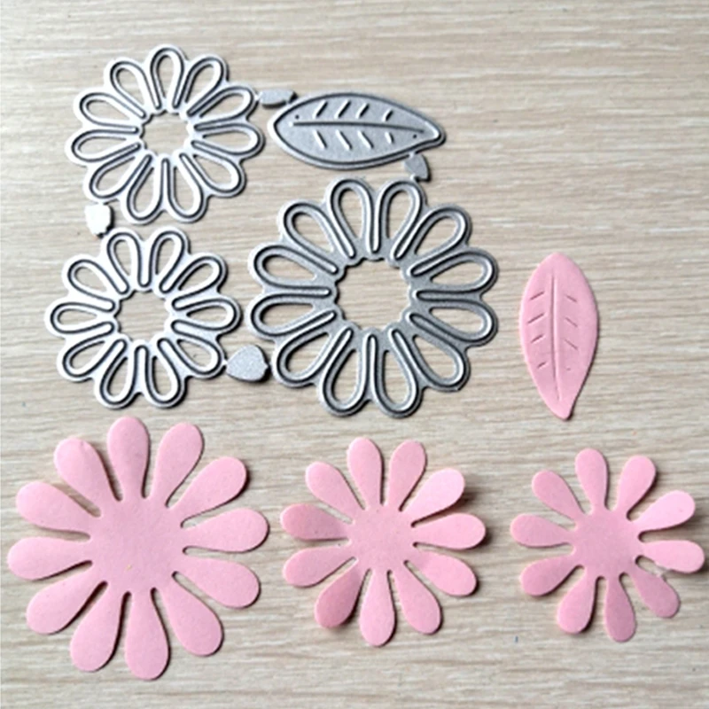 2022 New Flowers Metal Cutting Dies DIY Scrapbooking Embossing Paper Photo Frame Stamps Crafts Template Mould Stencils