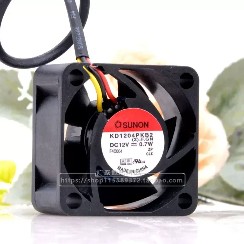 For SUNON Jianzhun KD1204PKB2 12V 0.7W 4020 3-Wire Magnetic Levitation Silent Cooling Fan