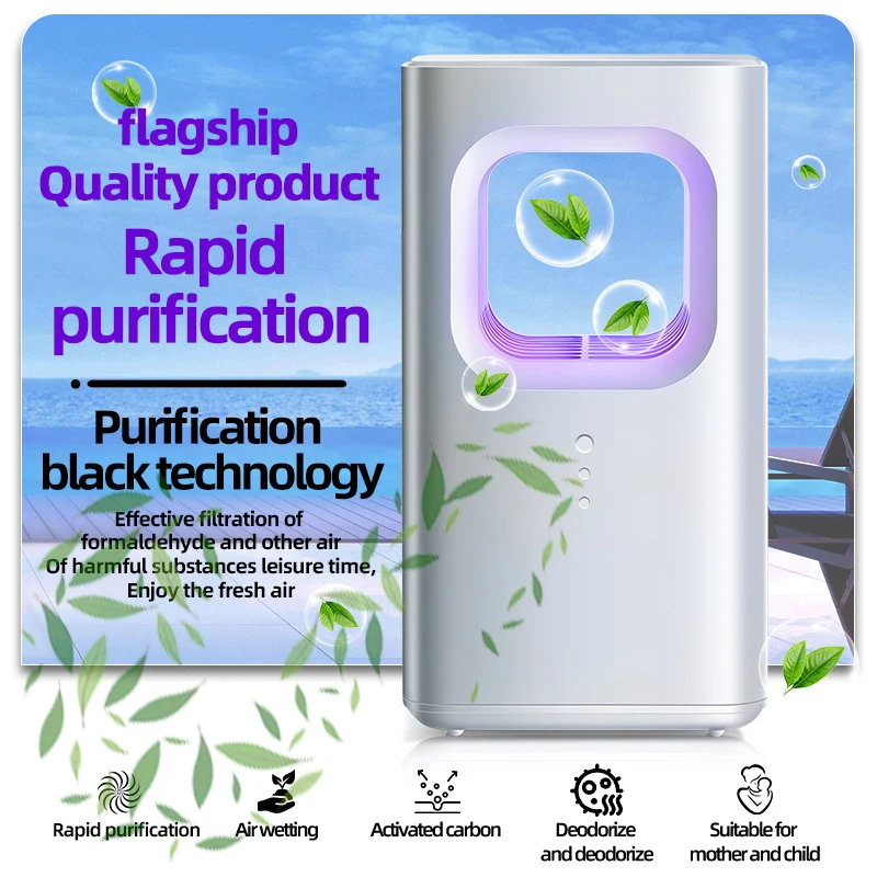 

Мини-настольный очиститель воздуха с питанием от USB, компактный, для удаления дыма, пыли, эффективный HEPA-фильтр, ультра тихая очистка для офиса и дома