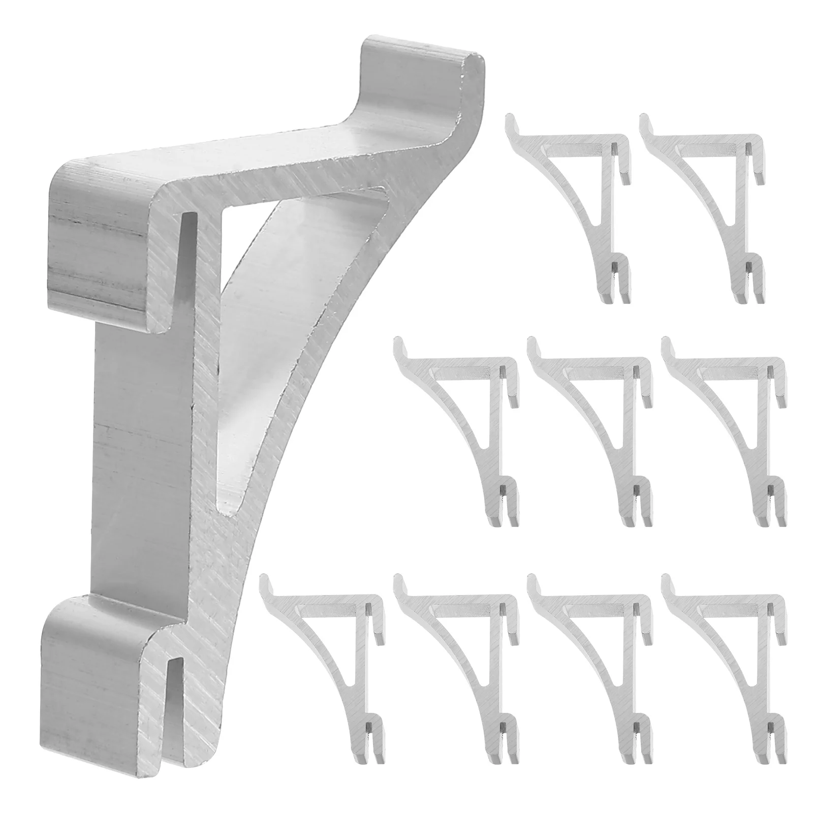 

10 Pcs Freezer Hook Cooler Shelf Support Metal Small Clips Supports Aluminum Clamp Hooks