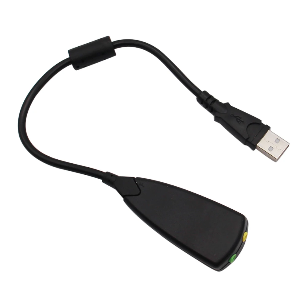 External USB Sound Card 7.1 Adapter 5HV2 with Cable Sound Card USB to 3.5mm Jack Audio Headset Microphone For Laptop PC