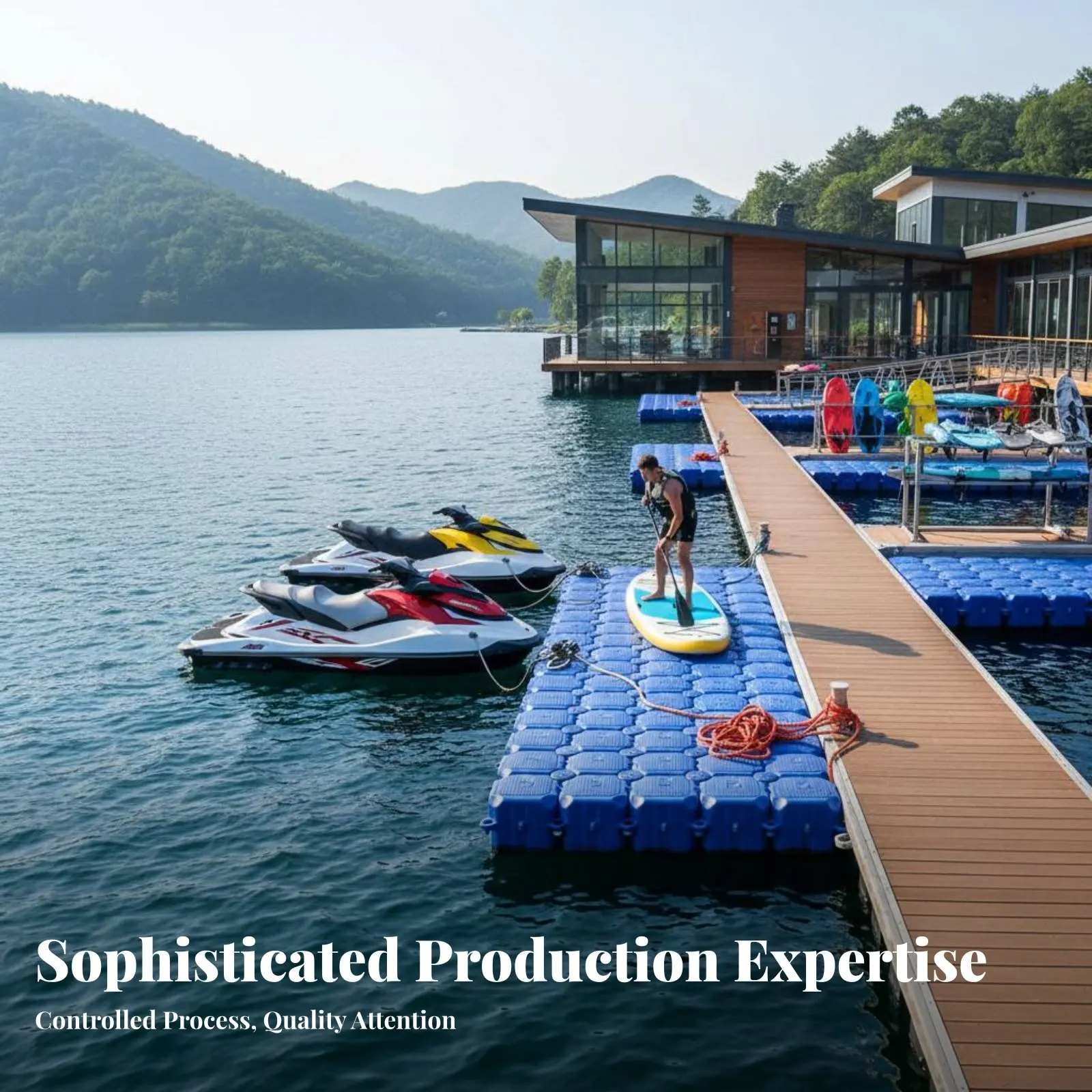

Versatile Dock Pontoon High Buoyancy Plastic Buoyant Cube Connecting Dock Buoy Easy Installation Buoyant Walkway Block