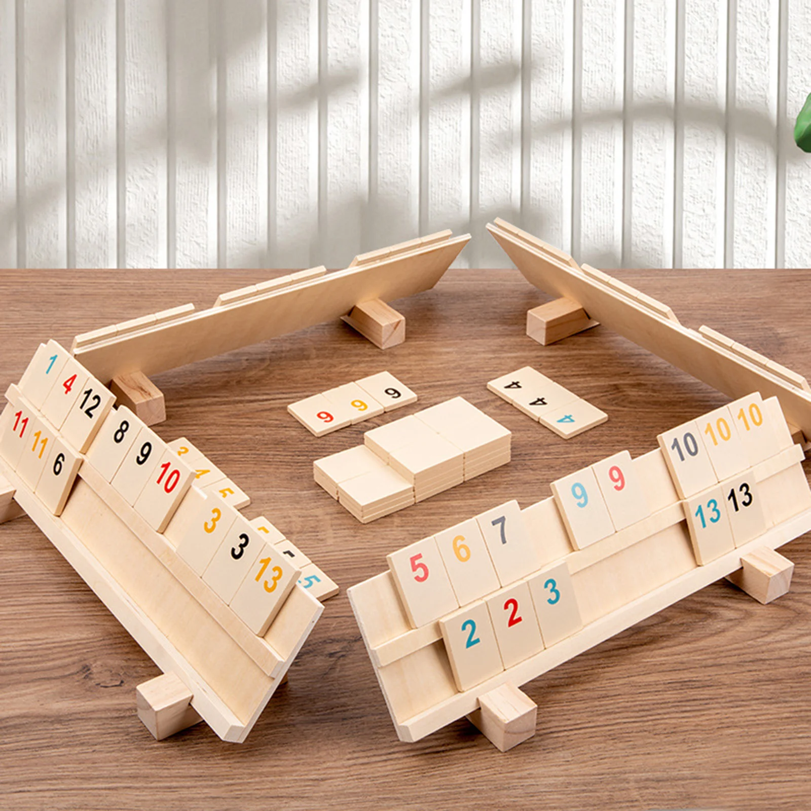 Numbers Board Game Number Educational Toy Counting Sorting Toys for Boys Wooden Board Table Math Game 2/4 Player Party Game