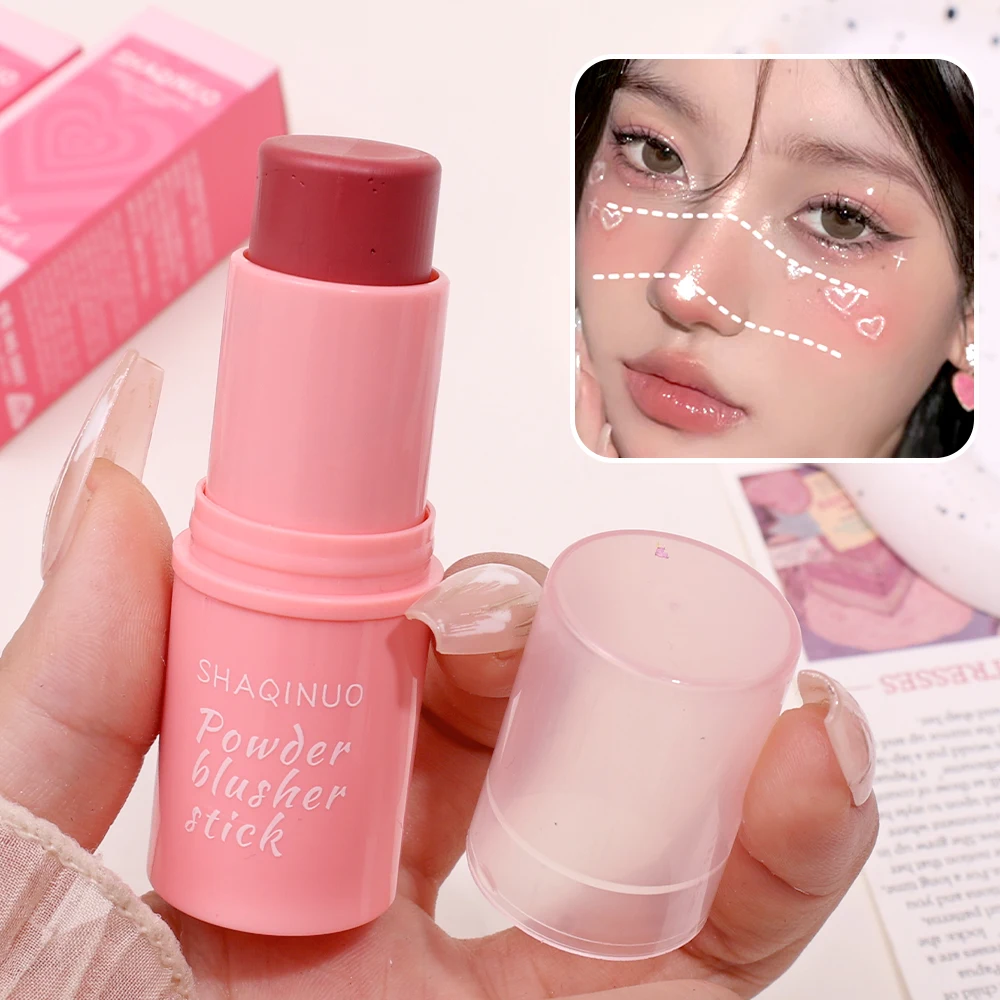 Girly Blush Stick Natuurlijke Matte Gemakkelijk Te Dragen Zachte Blusher Waterdichte, Duurzame Verhelderende Gezichtscontouren Blush Koreaanse Make-Up