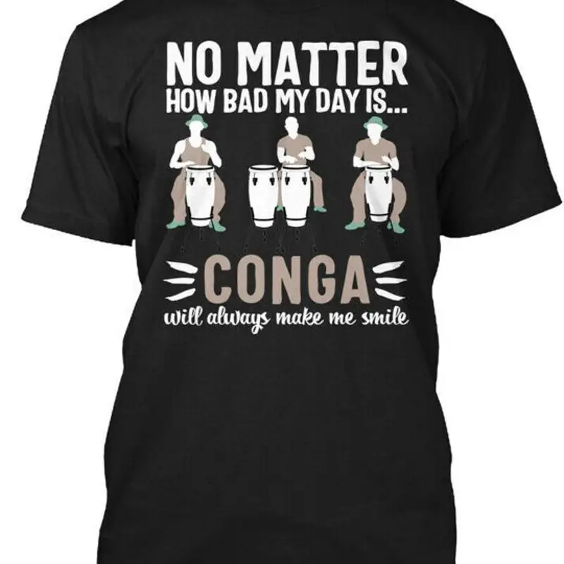 

Футболка премиум-класса Conga Drum Cuba Music Tumbadora Drummer, сделанная в США, от S до 5XL