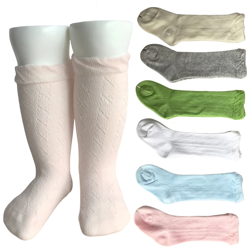 New Fashion Summer Baby Transfer Loop Hollow Knee-Highs Socks Toddler Newborn Fishing Net Cotton Socks Knit Loop Anti-mosquito