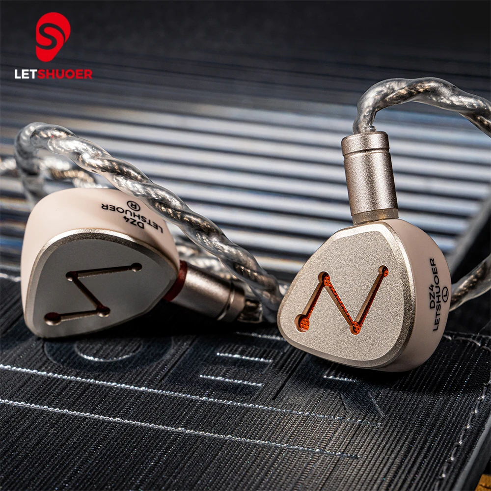 LETSHUOER DZ4 3DD+1PR Wired Best Hifi In Ear IEMs Earphone Single Passive Radiator EDC Triple Dynamic Drivers Monitor Headphone