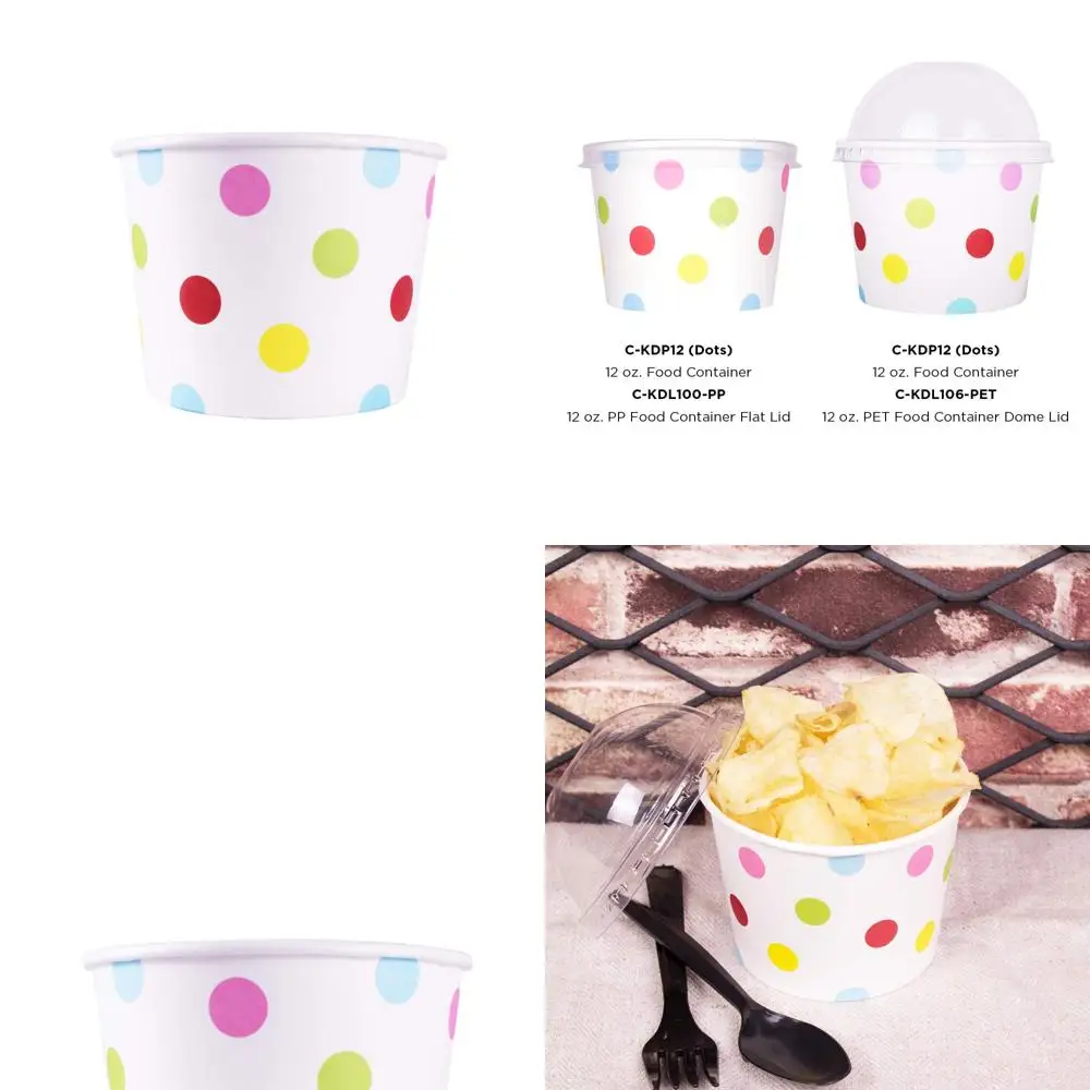 

Ice Cream Cups and Soup Bowls - 12oz, 1000 Count, Suitable for Hot and Cold Foods, Perfect for Serving Soup, Ice Cream, Gelato,