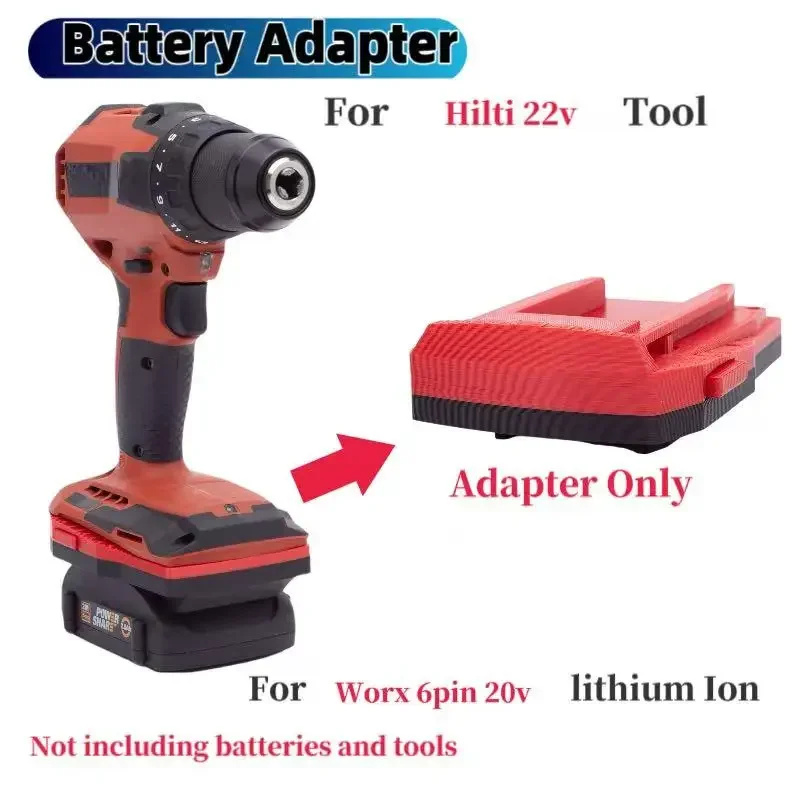 

Battery Adapter Converter For Worx 6PIN 20V Lithium Adapter Convert To Hilti 22V Power Tool Converter(Without Tool & Battery)