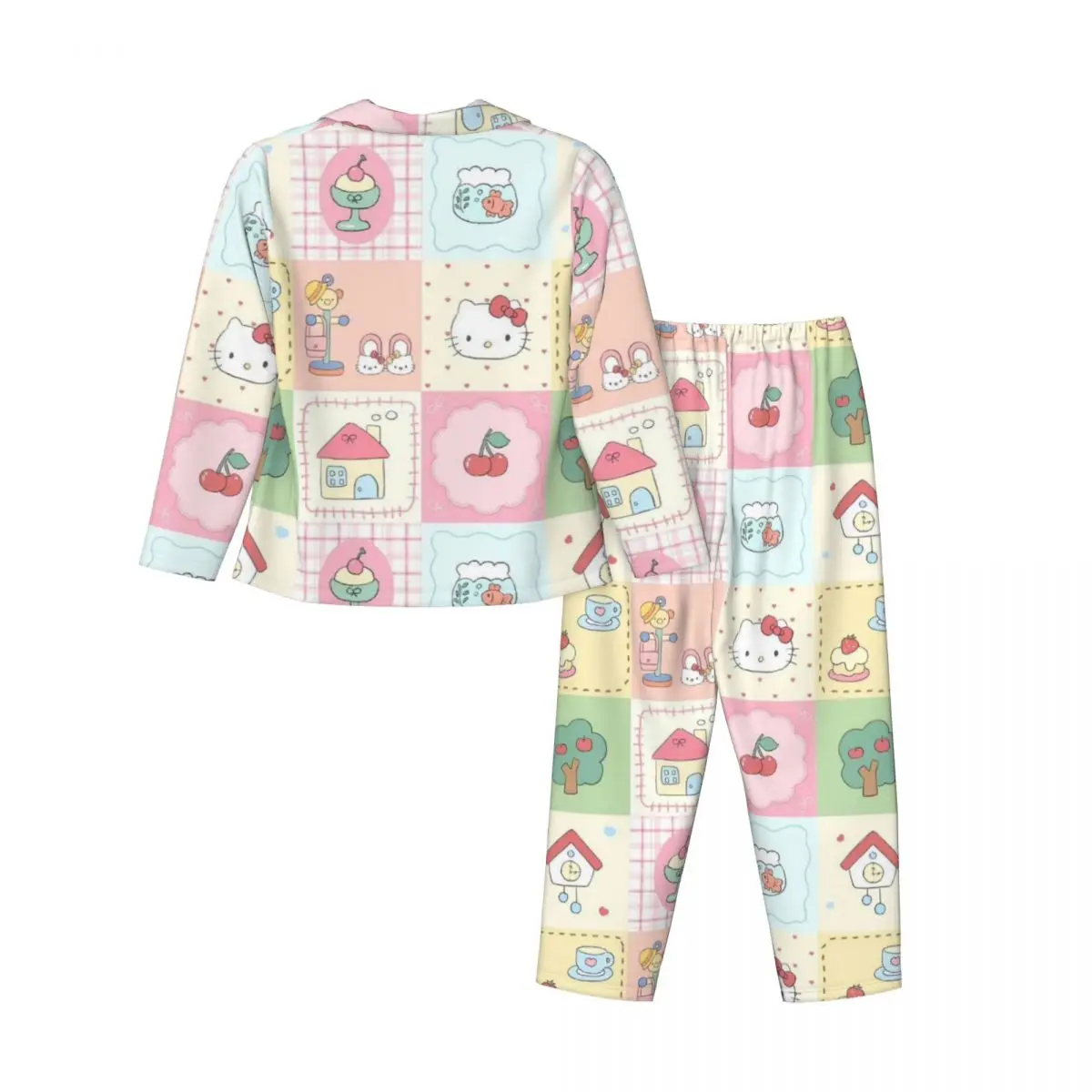 Cute Hello Kitty Women Pajamas 2 Pieces Set Loungewear pyjama pour femme