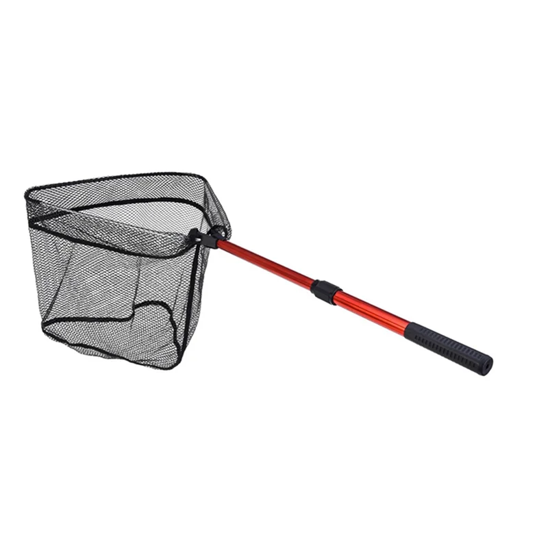 

ABLB-Portable Lure Fly Fishing Hand Copy Net Triangle Folding Copy Net 2-Section Telescopic Fishing Tool