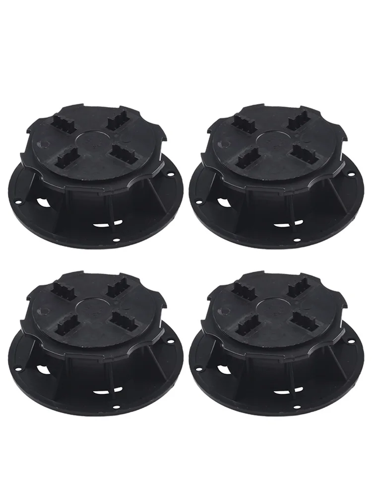 4pcs Height-adjustable Floor Balance Support Pedestal Bearing Decking Boards Slab Bearing Terrace Bearing Weatherproof Tools