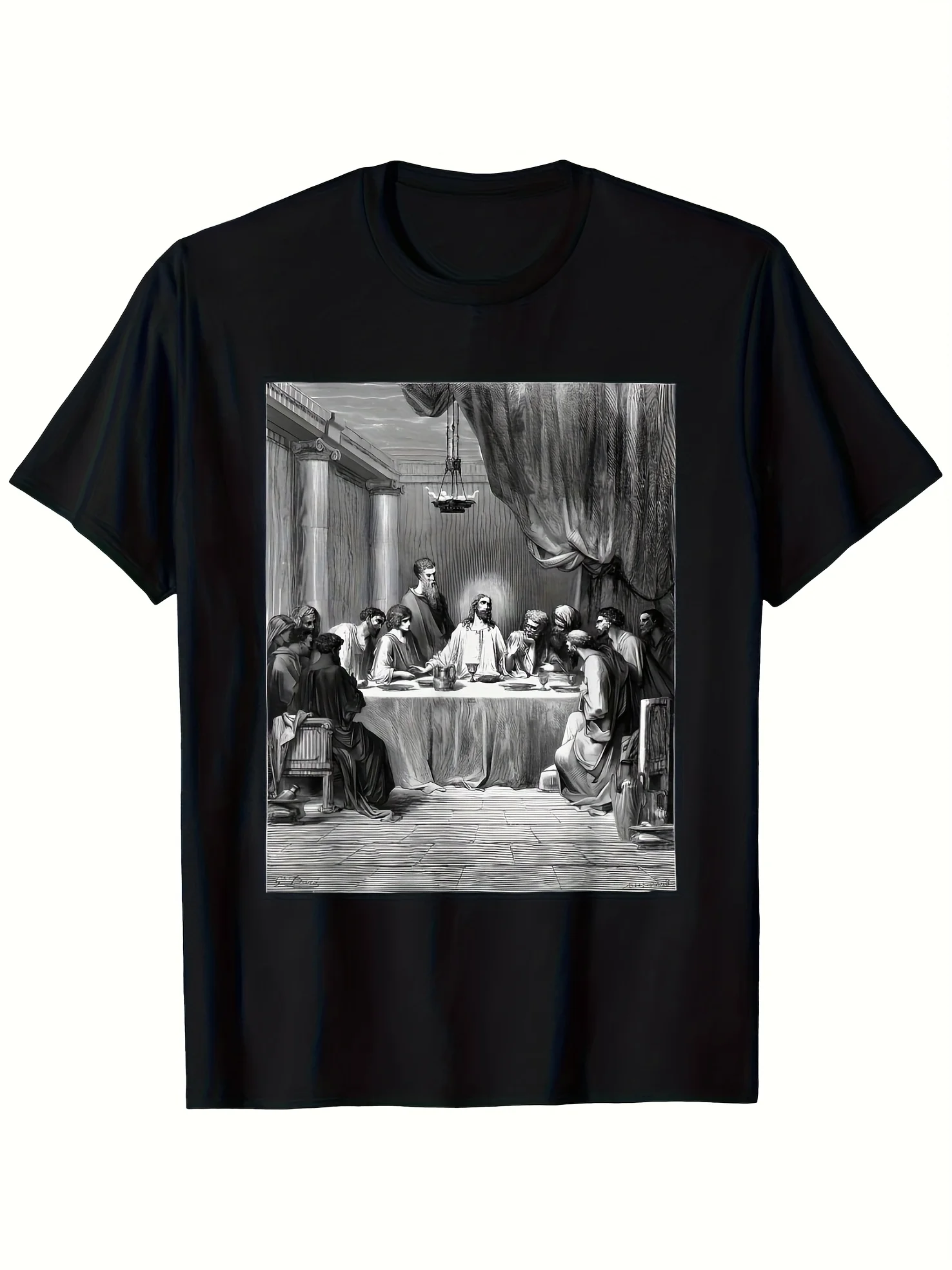 

Vintage Last Supper T-Shirt - 100% Cotton S-3XL, Retro Biblical Casual Tee