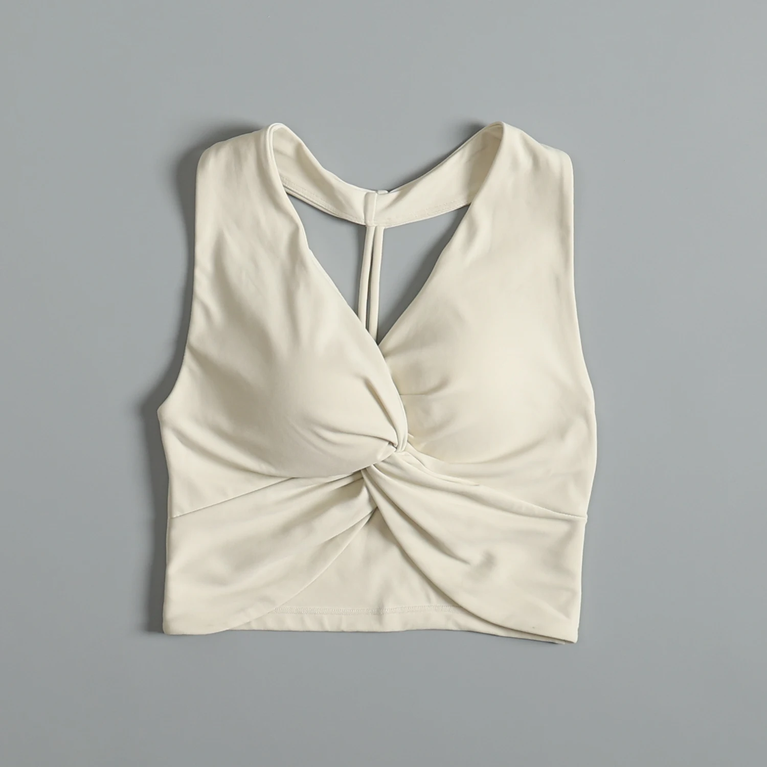 

Универсальный облегающий жилет для йоги с перекрестной складкой, высококачественный противоударный сексуальный спортивный бюстгальтер с глубоким V-образным вырезом и красивой спиной