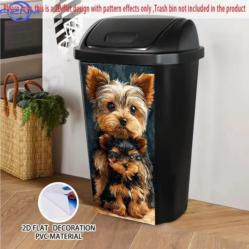 Outdoor Household Dustbin 2D Printed Decal DIY Trendy Ornament for Waste Container