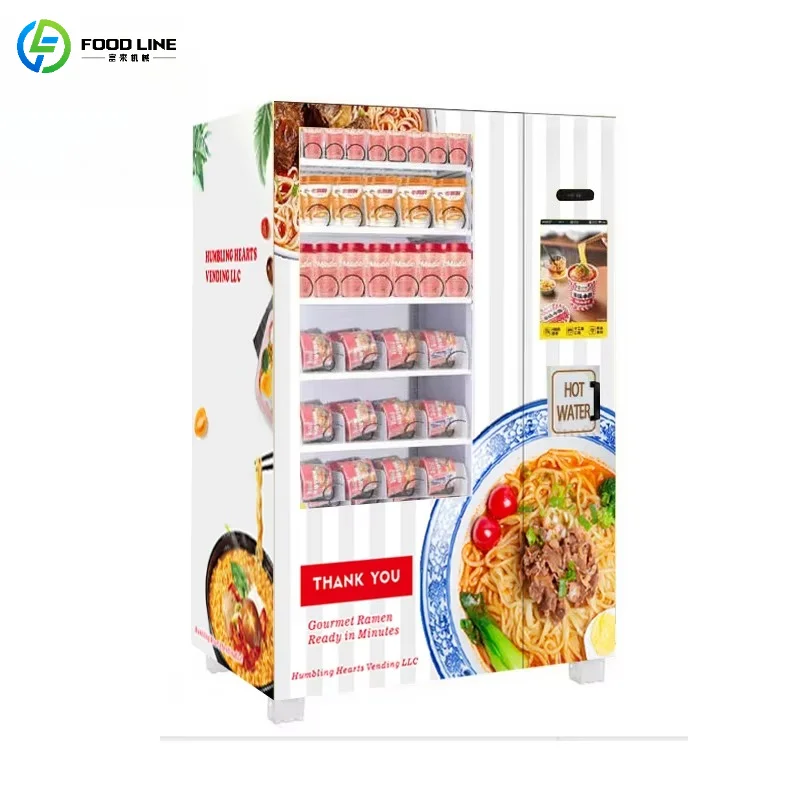 

Customized Smart Instant Noodle Vending Machine Large Capacity 24H Self-Service Multi-Payment Heating Food Equipment